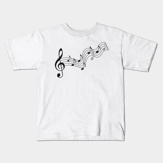 Wavy Music Kids T-Shirt by designsbycreation